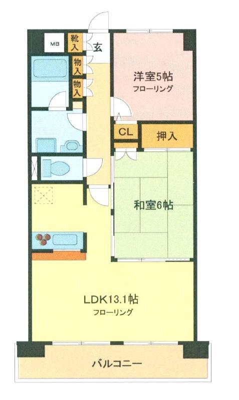 さいたま市南区文蔵のマンションの間取り