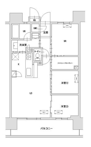 八王子市八日町のマンションの間取り