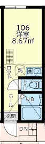 横浜市西区霞ケ丘のアパートの間取り