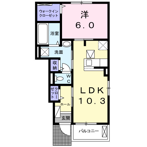 シャトーハイツ石橋の間取り