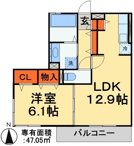 シエルルージュ松戸の間取り