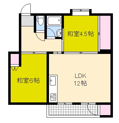 広島市西区井口鈴が台のマンションの間取り