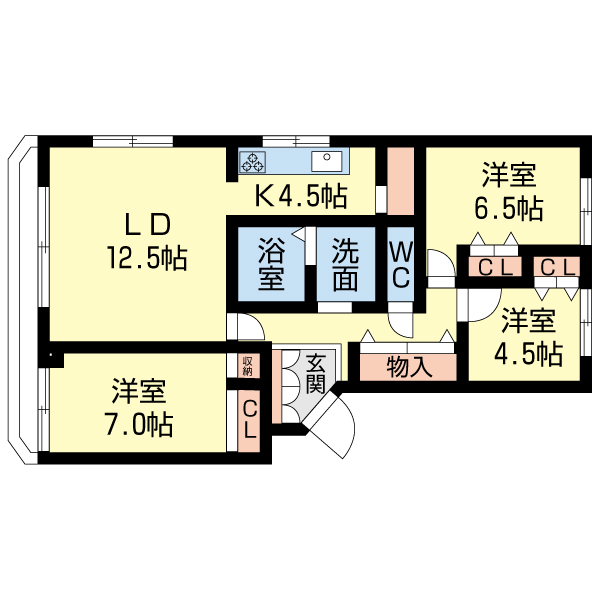 ＬＡＮＤＥＣ宮の森の間取り