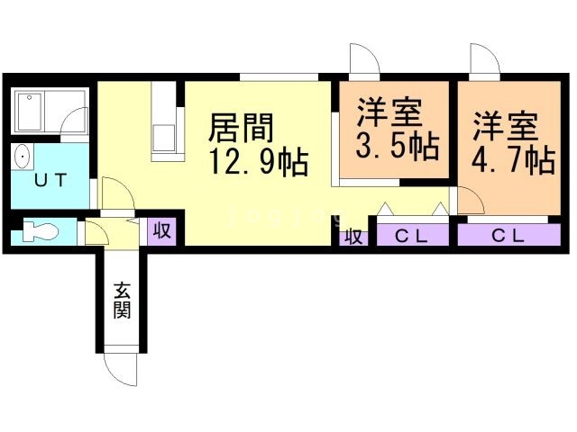 札幌市白石区南郷通のマンションの間取り