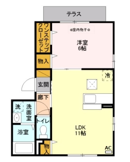 江戸川区北小岩のアパートの間取り