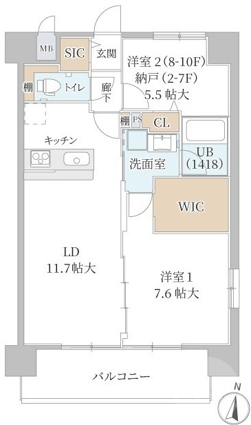 ラフィネール大阪十三の間取り