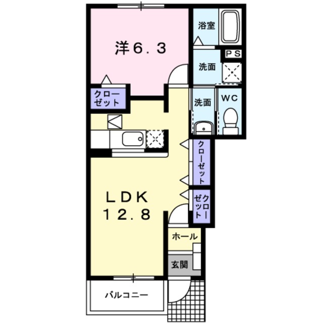 グリーンヒルミヤケIの間取り