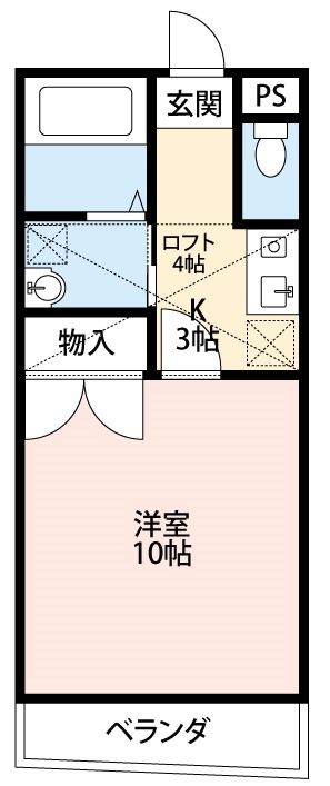 岡崎市大門のアパートの間取り