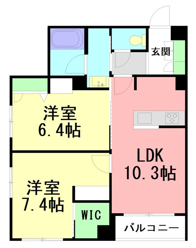 茅ヶ崎市十間坂のマンションの間取り