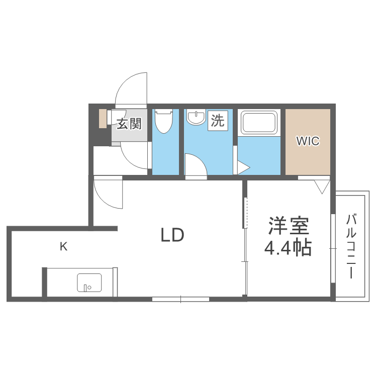 フォンテーヌ伏見の間取り