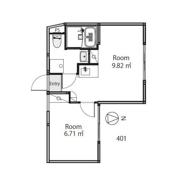 足立区足立のマンションの間取り