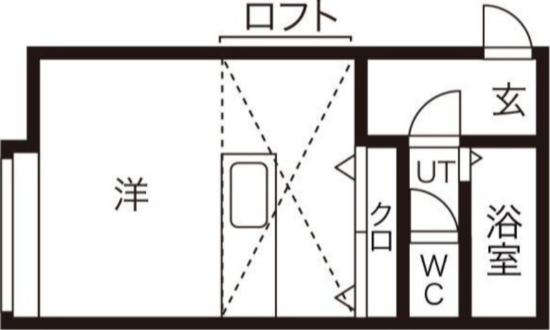 札幌市東区北十一条東のアパートの間取り