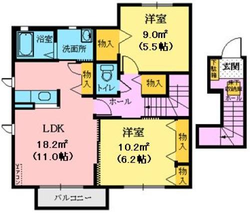 メゾンドラフィネＣの間取り