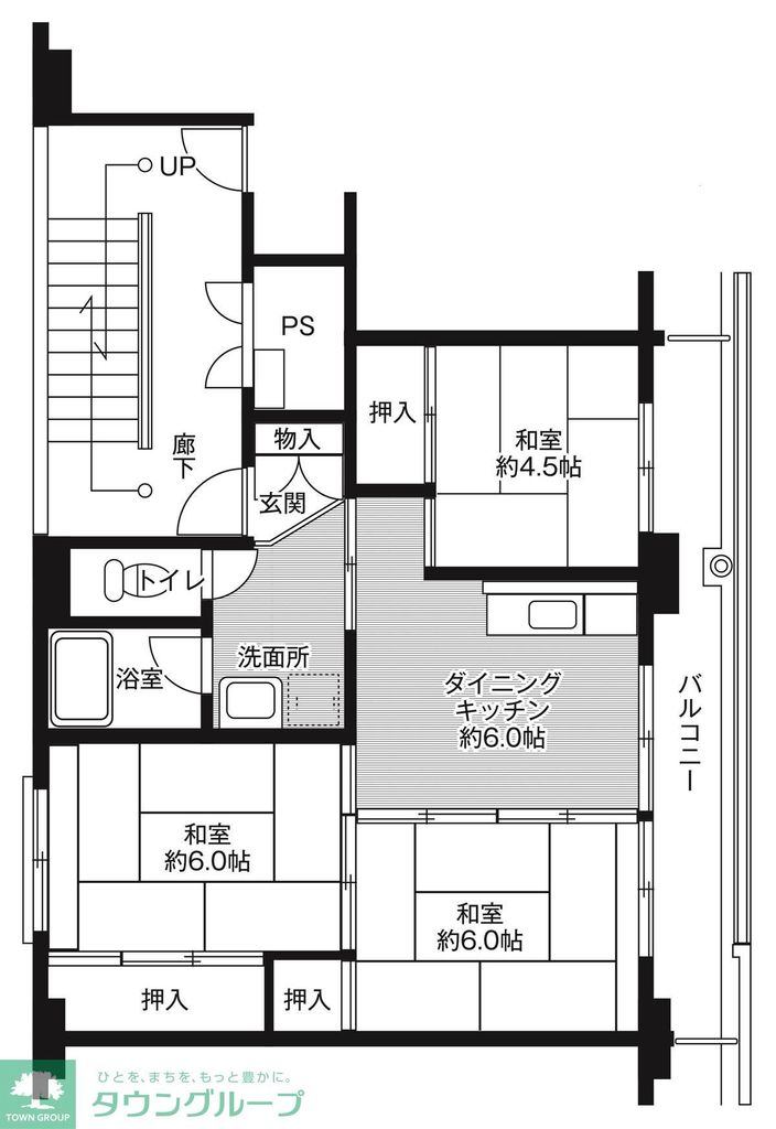 ビレッジハウスみなの2号棟 (503号室)の間取り