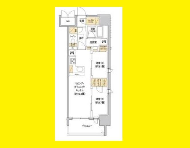 リビオメゾン新大阪の間取り