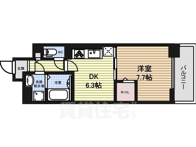 名古屋市中川区松年町のマンションの間取り