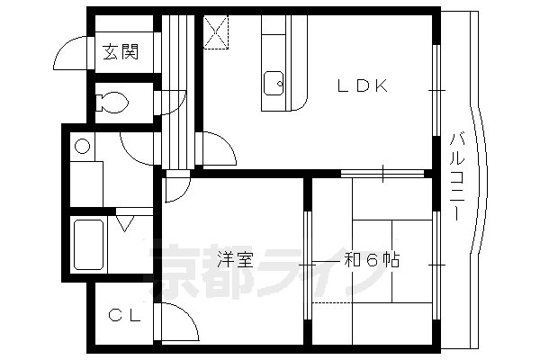 【ラクロス丹波橋の間取り】