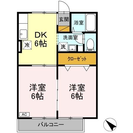 居室・リビング　※同物件、同タイプのお部屋です