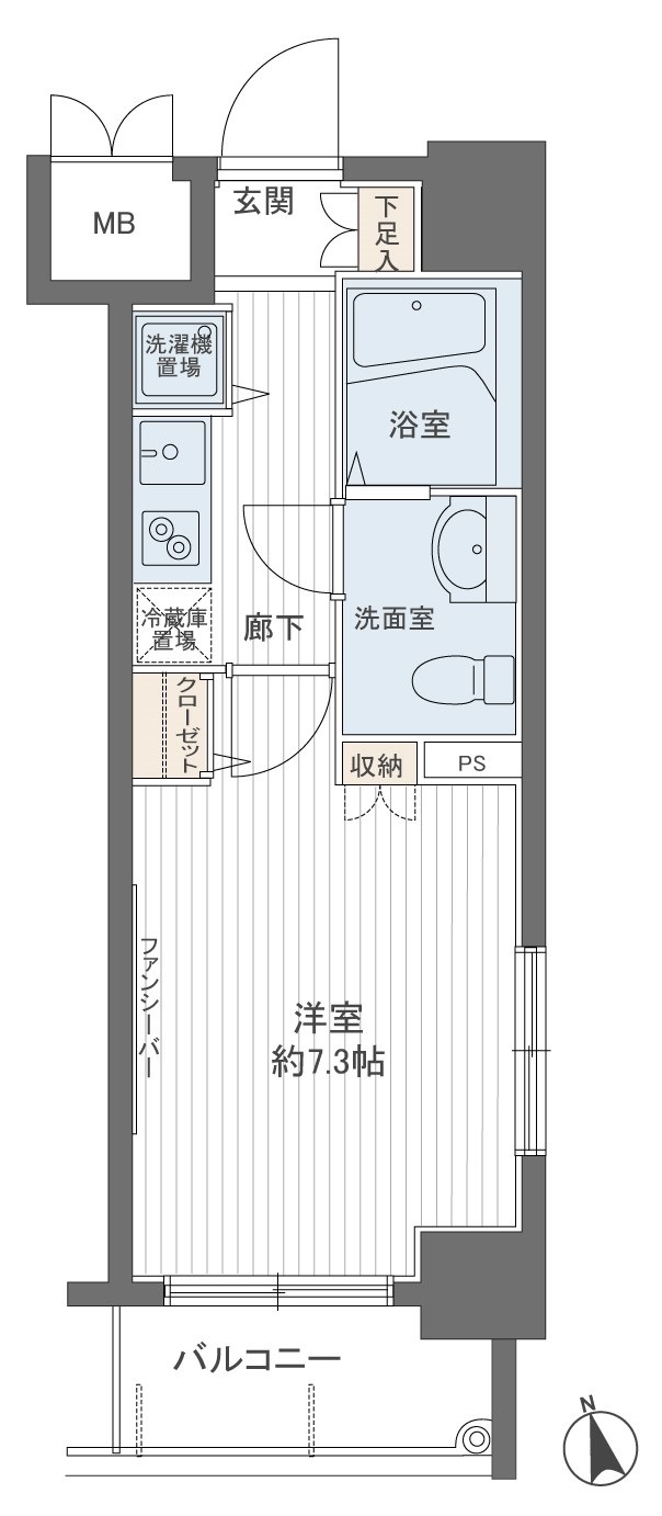 ＪＲ山手線 東京駅 徒歩20分 11階建 築23年の間取り写真