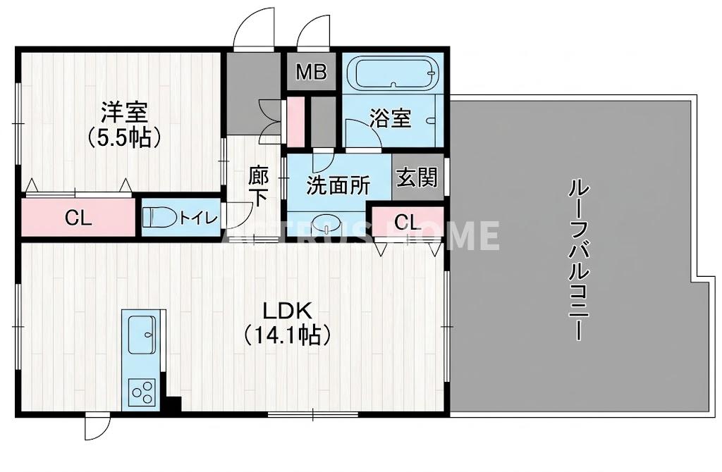 地下鉄御堂筋線 昭和町駅 徒歩4分 4階建 築13年の間取り写真