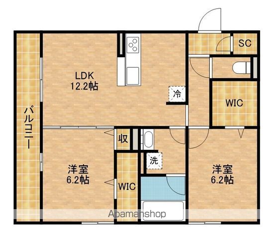 ＪＲ東海道本線 浜松駅 バス乗車時間：10分 最寄りバス停で下車 徒歩2分 3階建 築3年の間取り写真