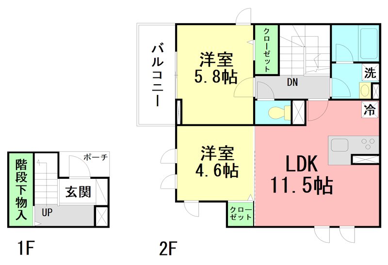 ＪＲ東海道本線 茅ケ崎駅 徒歩24分 2階建 築3年の間取り写真