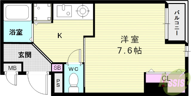 プレサンス神戸メリケンパーク前の間取り写真