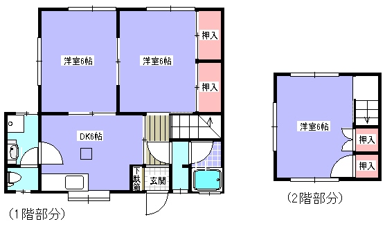 朝霧アパート（二戸一）の間取り