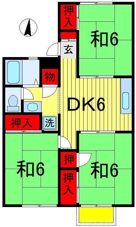 北総ビレッジAの間取り