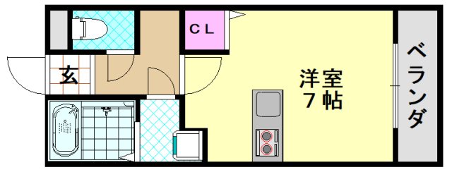 大阪市平野区加美北のマンションの間取り