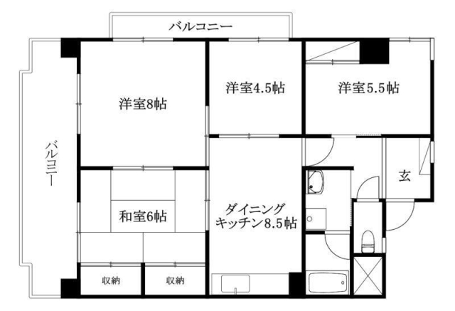 スカイピア保免の間取り