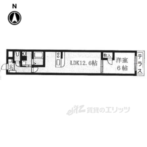 京都市中京区壬生高樋町のマンションの間取り