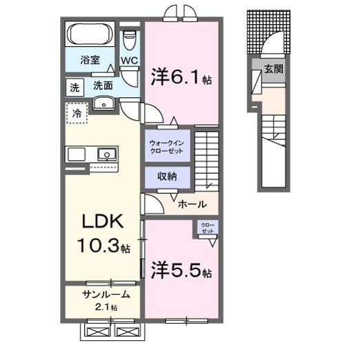 ヒカルサ富山水橋の間取り