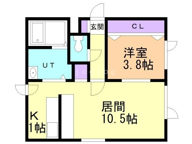 札幌市東区北四十八条東のアパートの間取り