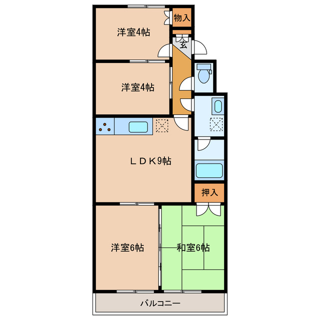 静岡県浜松市中央区蜆塚２（マンション）の賃貸物件の間取り