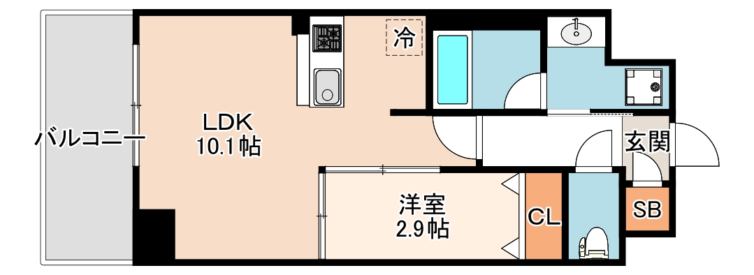 アヴェニール中崎の間取り