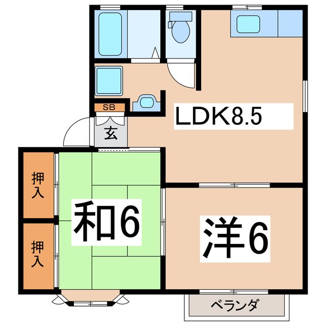 プライムメゾン２号館の間取り