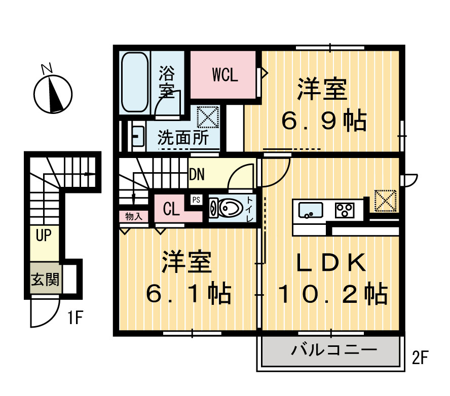 ヴィラレガーロBの間取り