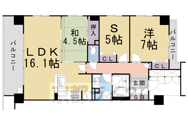 京都市下京区吉水町のマンションの間取り