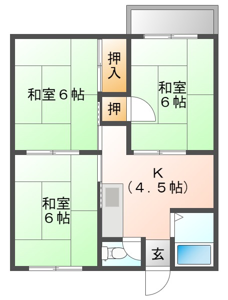 コーポ悠の間取り