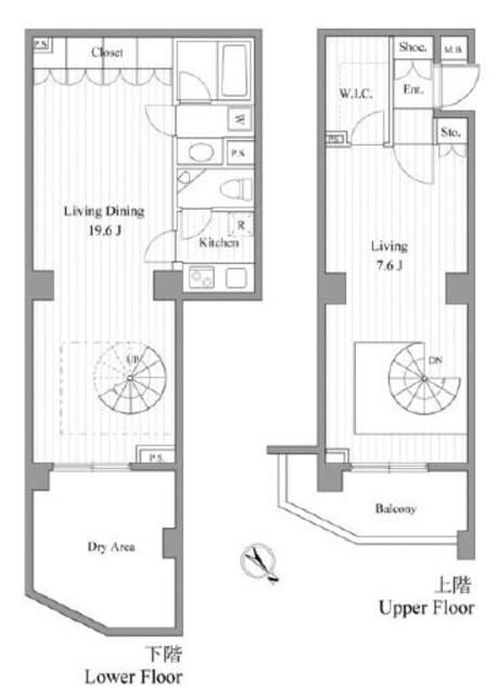 港区赤坂のマンションの間取り