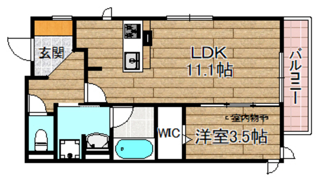 三島郡島本町桜井のマンションの間取り