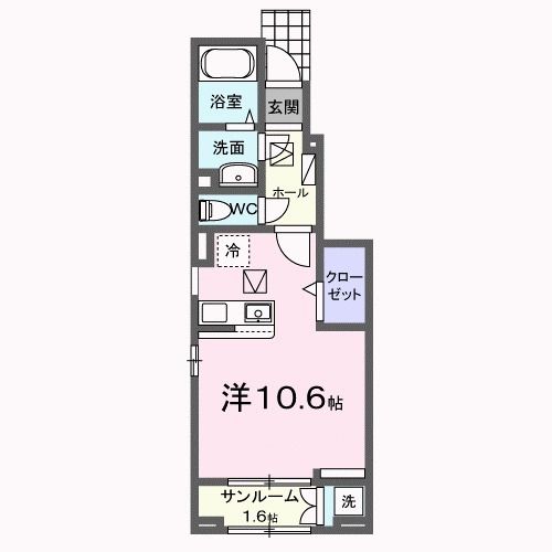 名取市大手町のアパートの間取り