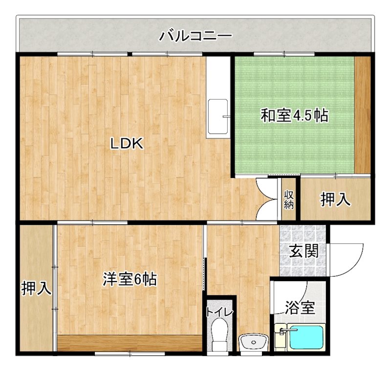 みどりコーポラス　金城IIの間取り