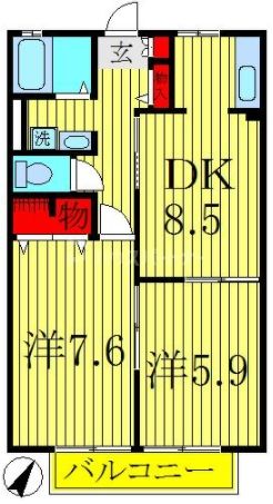 ヴェルドミールＡ棟の間取り