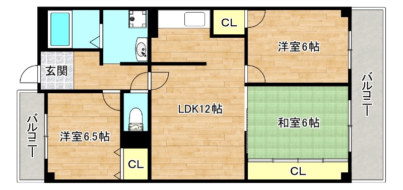 プレミール巽の間取り