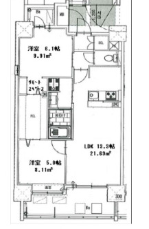 WESTIN　KOGOKITAの間取り