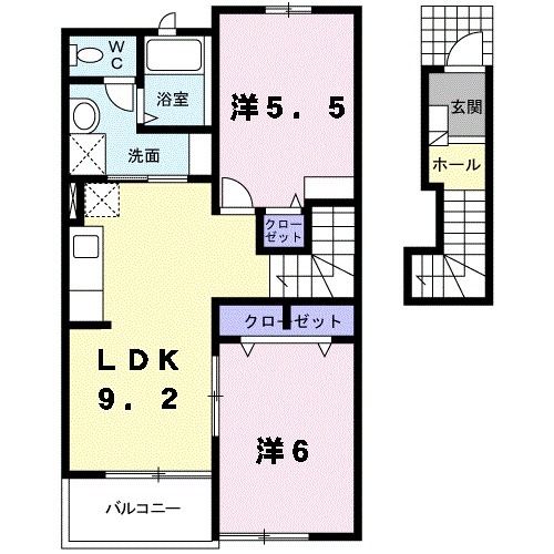 メゾン　ド　シャテーヌ　IIの間取り