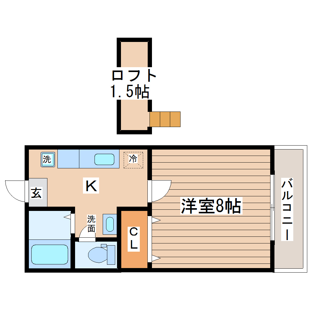 サントラコート栗生IIの間取り