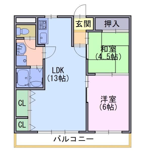 コモド長岡京の間取り